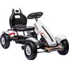 HOMCOM Go Kart a Pedali per Bambini 3+ Anni in Plastica e Metallo con Sedile Regolabile e Freno a Mano, 121x58x61 cm|Aosom