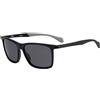 HUGO BOSS BOSS HUGO Occhiali da sole modello aviatore Uomo, Matte Black, 57