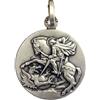 I G J Medaglietta San Giorgio In Argento Massiccio 925-925 Sterling Silver Saint George Medal