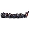 Tamashii Bracciale tibetano buddista in lava nera, One Size, Pietra