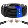 Mr. Tronic Cavo Ethernet Cat 6 da 100m Bulk Cabel, Cavo di Rete LAN Cat 6 ad Alta Velocità Per Connessione Internet Veloce 1 Gbps - 250 MHz AWG24 Sfuso | UTP CCA (100 Metri, Nero)