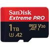 SanDisk SanDisk Extreme Pro - Scheda di memoria flash (adattatore da microSDXC a SD in dotazione) - 1 TB - A2 / Video Class V30 / UHS-I U3 / Class10 - UHS-I microSDXC SDSQXCD-1T00-GN6MA