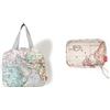 Legami - Borsa da Viaggio Pieghevole, 36,5x32 cm, in Poliestere, Diventa Grande e Capiente da Aperta, Dotata di Manici e Fascia Posteriore di Fissaggio & Beauty Case da Viaggio, map