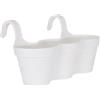 ARTEVASI Vaso Triplo Capri Balcone 54 cm Bianco