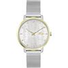 Lacoste Orologio Analogico al Quarzo da Donna Collezione CROCORIGIN con Cinturino in Maglia Metallica in Acciaio Inossidabile Argentato - 2001286
