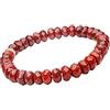 Treasure Bay Bracciale elastico da uomo fatto a mano con perline | Braccialetto di perline con pietre preziose di cristallo curativo Chakra da 8 mm per Uomo Donna (Diaspro Rosso)