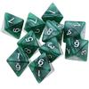 Tenlacum 10 dadi poliedrici D8 a 8 facce, per giochi di ruolo come dungeons and dragons, idea regalo (verde)