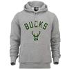 New Era Felpa con Cappuccio NBA Milwaukee Bucks Grigio