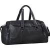 STILORD 'Myles' Borsone Vintage in Pelle da Uomo | XL Bagaglio da Viaggio in Vera Pelle di Vacchetta | Borsone da Weekend con Tracolla, Colore:nero