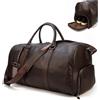 Luufan Borsa da Viaggio in pelle Unisex Borsa da Viaggio Vintage (Brown-55cm)