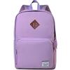 VASCHY Zaino Uomo，Zaino Donna Casual Zaino Scuola Università Vintage Zaino PC 15.6 Pollici Zainetto Classico Impermeabile Zaino Da Viaggio Lavoro (Viola)
