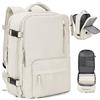 SEAFEW Borse da Cabina per Ryanair, Bagaglio a Mano, Travel Backpack, Bianco