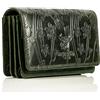 Matador Marca Porta Monete Da Donna #VENEDIG con Nobile Scatola Regalo, Lusso Portadocumenti Donna con protezione RFID, Portafoglio Grande con Molti Scomparti per Carte, Fiori Verde