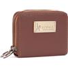 Catwalk Collection Handbags - Portafoglio Pelle - Porta Carte Donna - Borsellino - Protezione RFID - Picccolo/Medio - Isla - Marrone Chiaro