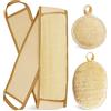 YIQINGJIE Set combinato esfoliante con spugna in luffa naturale, pulizia della pelle e cuscinetto in luffa facciale