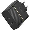 OtterBox EU Caricatore murale Doppia Porta, 50W, USB-C PD 30W GaN + USB-C PD 20W, Carica Fast Charge per Smartphone e Tablet, Resistente a Cadute, Robusto, Ultra Durevole, Nero