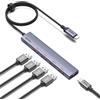 Aceele Hub USB 3.2 Gen 2 10Gbps con 4 Porte USB-A, Sdoppiatore USB 3.2 Adattatore 5 in 1 con Cavo Lungo 100 cm e porta di Alimentazione Type-C per Laptop, PC Desktop, Xbox e Mac, ecc.