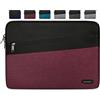 NEWHEY Custodia 14 Pollici Impermeabile Custodia Morbida Laptop Protettiva Antiurto Borsa Porta PC Compatibile con Macbook Air/Pro 14 Pollici, HP, Dell, Lenovo Vino Rosso