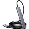 Aceele Hub USB 3.2 da 10 Gbps con 4 porte USB A 3.2, Sdoppiatore USB 3.2 Gen 2 con Cavo Dati Lungo 1,2 m e Porta di Alimentazione di Tipo C per Chromebook, Surface Pro 3, iMac, PS4 e Altri