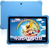 CWOWDEFU Bambini Tablet 10 pollici,Android 12 bambini tablet con 5G WiFi+AX WiFi6,4GB RAM+64GB ROM,1280 * 800 HD Display,6000 mAh, controllo parentale,5+8MP fotocamera,Bluetooth5.0,penna stilo (blu)