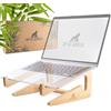 MY FAT GORILLA Supporto PC Portatile Legno Bambù - Rialzo PC Portatile per MacBook & Notebook - Supporto Laptop Scrivania - Alzata PC da Scrivania Bambù per 10-15 pollici