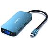 BENFEI HUB USB C 4in1, Hub USB Type-C a HDMI VGA DisplayPort MST con 100W Power Delivery, Adattatore USB C a HDMI VGA DisplayPort, per iPhone 15 Pro/Max MacBook Pro/Air 2023 iPad Pro iMac S23 XPS 17