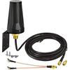 Bingfu Antenna 4G LTE Esterna SMA Maschio 5dBi Supporto Fisso Impermeabile con Cavo Separatore SMA-F a Doppio TS9-M Compatibile con GSM 3G 4G LTE Cellulare Router Passerella Modem Fotocamera Pista