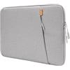 JETech Borsa per PC da 13-14 Pollici MacBook Air/Pro (M5/M4/M3/M2/M1) 2021-2025, 13-13,6 Pollici Laptop Notebook, Impermeabile Sleeve Caso con Tasche (Grigio Chiaro)
