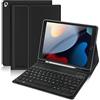 JADEMALL Tastiera iPad 9 Generazione, Custodia con Tastiera per iPad 10.2 9a/8a/7a Generazione 2021/2020/2019, Italiano QWERTY Tastiera Staccabile Bluetooth Magnetica per iPad 10.2, Nero