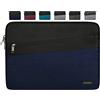 NEWHEY Custodia 14 Pollici Impermeabile Custodia Morbida Laptop Protettiva Antiurto Borsa Porta PC Compatibile con Macbook Air/Pro 14 Pollici, HP, Dell, Lenovo Blu Scuro