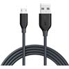 Anker Cavo Micro USB Premium [180 cm] con Interno in Aramide Powerline - Cavetto per Ricarica e Trasferimento Dati Ultra-Durevole e Veloce per Huawei, Samsung, ASUS, LG e Altro