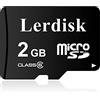 Lerdisk Scheda Micro SD all'ingrosso di fabbrica 2GB Classe 6 MicroSD Prodotto da 3C Group Licenziatario autorizzato (2GB)