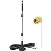 Bingfu Antenna WiFi 2.4GHz 5.8GHz Dual Band 9dBi Base Magnetica SMA Maschio per Videocamera di Sicurezza Senza Fili Videoregistratore Videoregistratore Camion Telecamera per Retromarcia Monitor