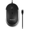 Macally Mouse USB di tipo C, design sottile e compatto, mouse USB C per MacBook Pro, iMac, PC, ecc. - Semplice layout a 3 pulsanti e rotella di scorrimento con interruttore DPI, comodo mouse plug &