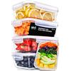 Igluu Meal Prep Set Di 5 + 1 Contenitori In Vetro Per Alimenti - Coperchi Trasparenti (uno in omaggio) Con Sfiato Per Vapore - Chiusura Ermetica - Senza BPA - Adatti A Microonde, Freezer, Forno E Lavastoviglie