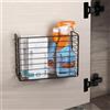 Lonian Kitchen Wrap Organizer Rack, porta dell'armadio/anta dell'armadio/anta della dispensa/cesto portaoggetti appeso a parete per supporto per tagliere, carta stagnola, carta cerata e altro