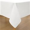 Homaxy Tovaglia effetto lino, lavabile, con effetto loto, rettangolare, 140 x 180 cm, impermeabile, biancheria da tavola, antimacchia, bianco