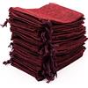 Leeyunbee 30 Pezzi 10x15cm Sacchetti Regalo di Iuta, Sacchetto per Gioielli di Juta, Sacchi Iuta Lino con Coulisse per Regalo Gioielli Fai-da-Te Natale Fiesta Matrimonio Bomboniere(Borgogna)