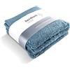 herzbach home set di 3 asciugamani per sapone per la casa - mini asciugamani di alta qualità, morbidi e assorbenti di qualità premium - 100% cotone naturale (blu) (grigio-blu)(33x33 cm)