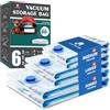CaptainFive Sacchetti Sottovuoto Vestiti, Sacchi Sottovuoto Riutilizzabili per Piumoni 6 Pezzi (2XL + 2L+2M) Buste Sottovuoto Vestiti per Cuscini, Cappotti