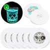 Jinlaili 6 Pezzi Sottobicchiere a LED, Sottobicchieri Illuminati Colorato per Bevande, Adesivi a Led per Bottiglia 7 colori Sottobicchieri a LED per Bevande, per Caffè, Tè, Birra, Bottiglia di Vino