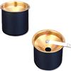 duoyif Posacenere antivento in acciaio inox, 2 pezzi, posacenere per auto, per esterni, tavolo, bar, ristorante, hotel, casa, ufficio, auto, terrazza, 6,8 x 6,5 cm