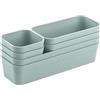 Gariella Set di organizer per cassetti, divisorio regolabile, colore verde pastello
