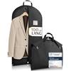 Bruce.® Borsa Porta Abiti da Viaggio 100 x 60cm, Custodia Abiti con Cerniera Antitarme, Copriabiti da Armadio Antipolvere 120 GSM, Porta Abito da Viaggio Uomo e Donna - Nero