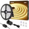 Lepro Striscia LED 10M 24V Dimmerabile 3000K 420 LED Bianco Caldo | Luce calda regolabile con SMD2835, kit completo per ambienti domestici, feste e decorazioni
