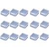 WYAN 15 Pack Piazza chiara scatola di plastica contenitori di stoccaggio con coperchi, per l'organizzatore Box Case per perline, tappi per le orecchie, e più piccoli oggetti (4.3x4.3cm)