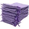 Leeyunbee 30 Pezzi 10x15cm Sacchetti Regalo di Iuta, Sacchetto per Gioielli di Juta, Sacchi Iuta Lino con Coulisse per Regalo Gioielli Fai-da-Te Natale Fiesta Matrimonio Bomboniere(Viola chiaro)