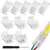 Aroidful Connettori LED COB 2 Pin 8 mm per Strisce Monocolore - 10 Pezzi Con Cacciavite per Il Collegamento di Fili e Strisce