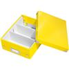 Leitz Click & Store WOW Scatola Organizer Piccola, per Archivio e Organizzazione di Cavi e Cancelleria, Adatta a Casa e Ufficio, Giallo, 60570016