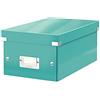 Leitz Click & Store WOW Scatola Archivio DVD, per Archivio e Organizzazione di DVD, Adatta a Casa e Ufficio, Blu Ice, 60420051